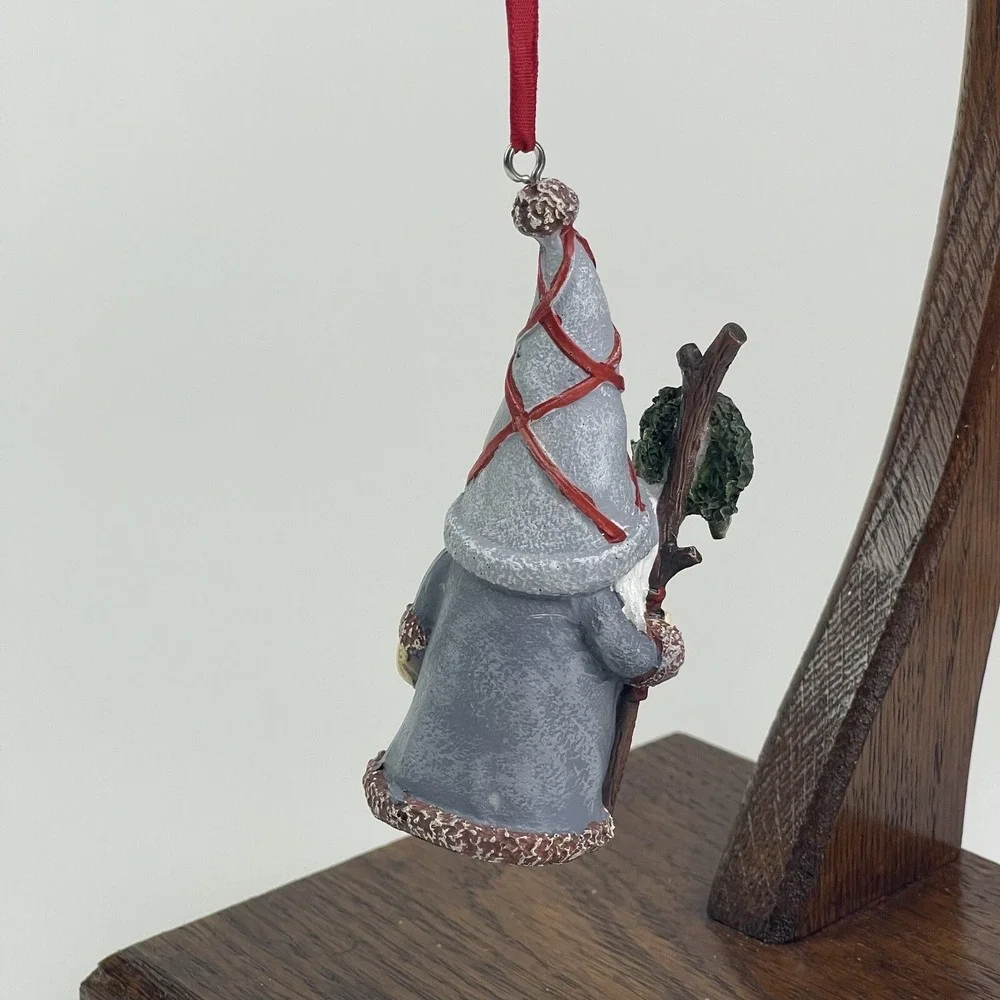 Gnome And Wreath Christmas Tree Ornament Xmas Holiday Decoration Tiered Tray